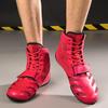 New Men Boxing Shoes Anti Slip Wrestling Shoes Professional Women Fighting Sneakers High Ankle Top Quality Unisex Boxing Boots