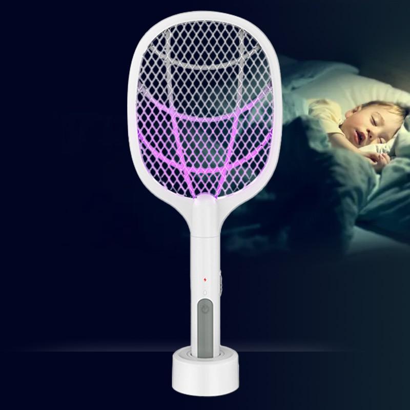 Electric Mosquito Killer USB Rechargeable Intelligent Fly Swatter Mosquito Trapper 2 In 1 Summer Fly Swatter Trap Flies Insect Killer Pest Control