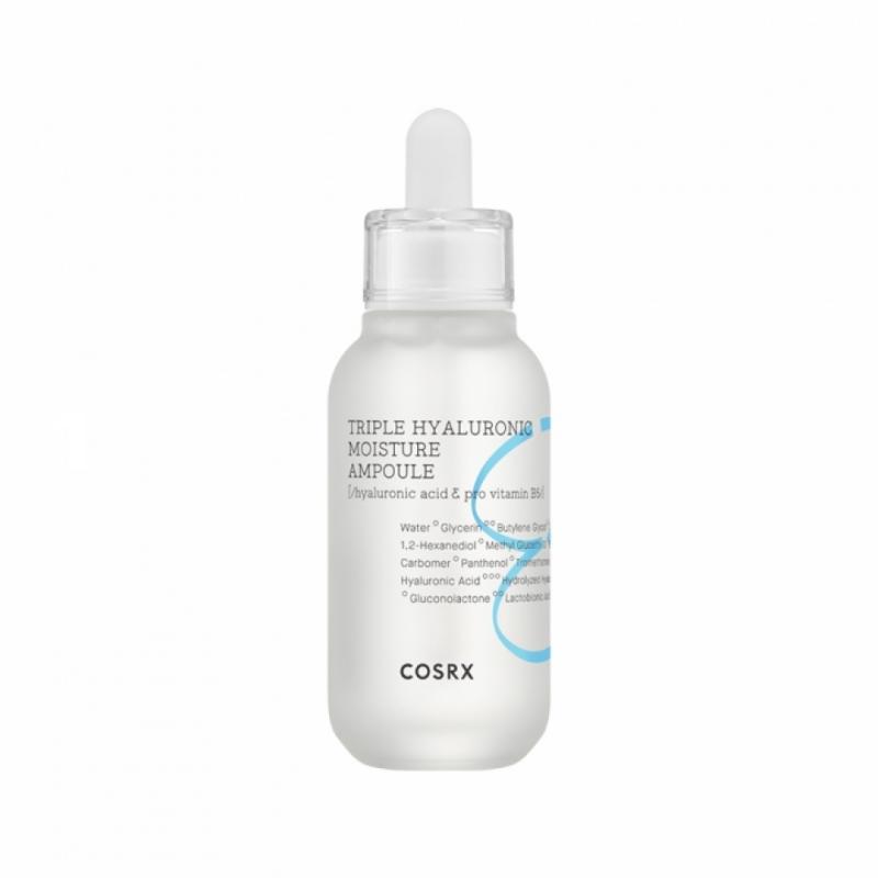COSRX Hydrium Triple Hyaluronic Moisture Ampoule | 3-Layer Deep Hydration & Plumping Glow Serum | 40ml / 1.35 fl.oz.