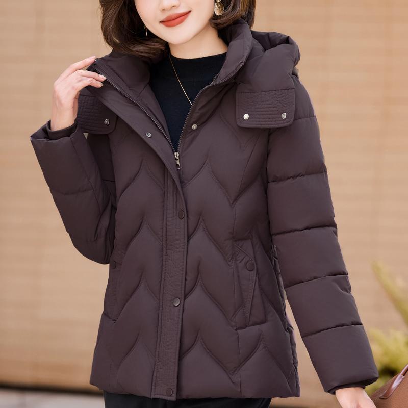 Paltoane de iarnă pentru femei cu glugă, casual, groase, călduroase, scurte, tip parka, jachete de damă