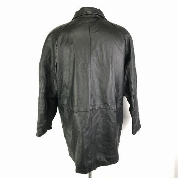 Sheep Leather Jacket Coat Outerwear/Men’s Size M/Black/Quilted Lining, Brand Unknown(USED)