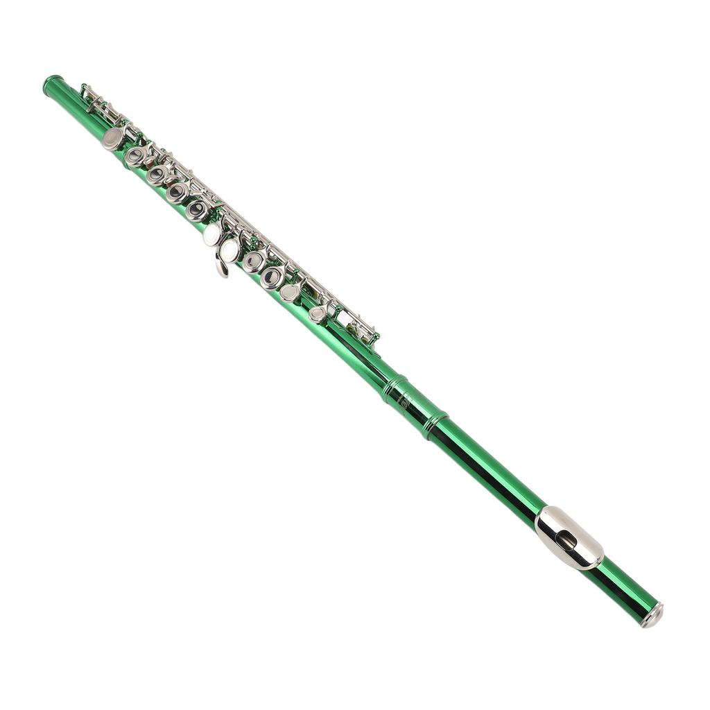 C Flute 16 Key White Copper C Flute Set with Cleaning Tools Portable Bag for Beginners Students