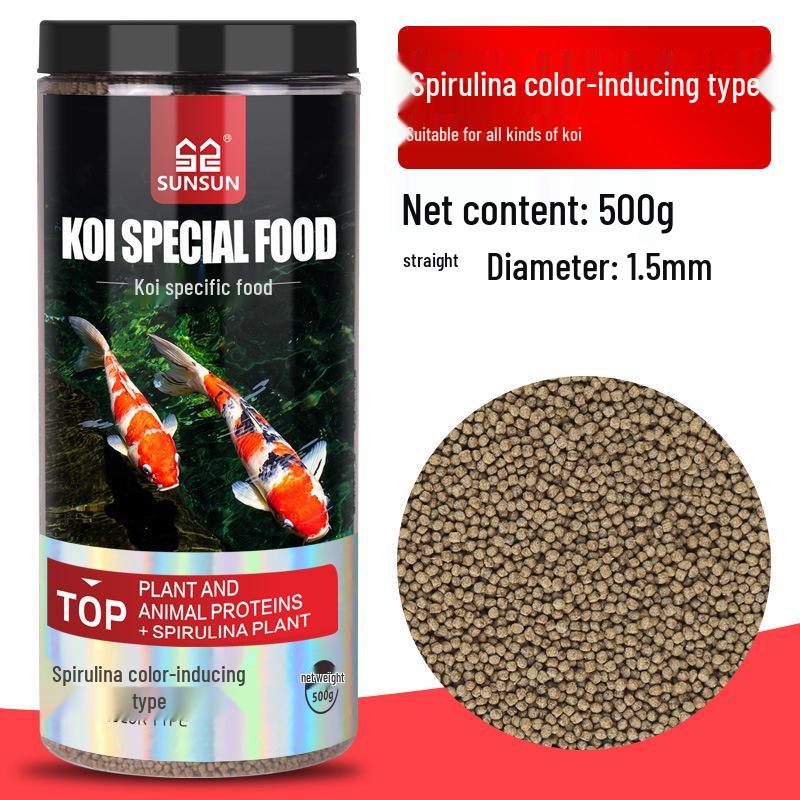 Color Enhancing Fish Food for Koi, Goldfish, and Tropical Ornamental Fish