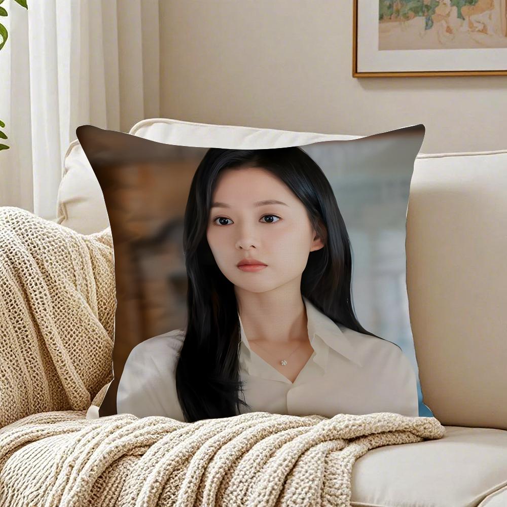 Kim Ji Won Queen of Tears Cushion Cover Linen Minimalist Soft for Sofa Bed Home Room Decor