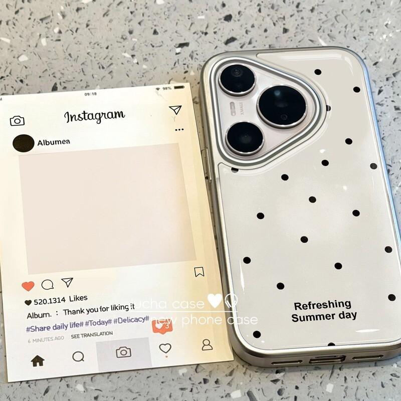 Silicone Shockproof Phone Case Pura 70 Ultra Pro Plus With Black Dot Customizable Design Huawei Pura 70