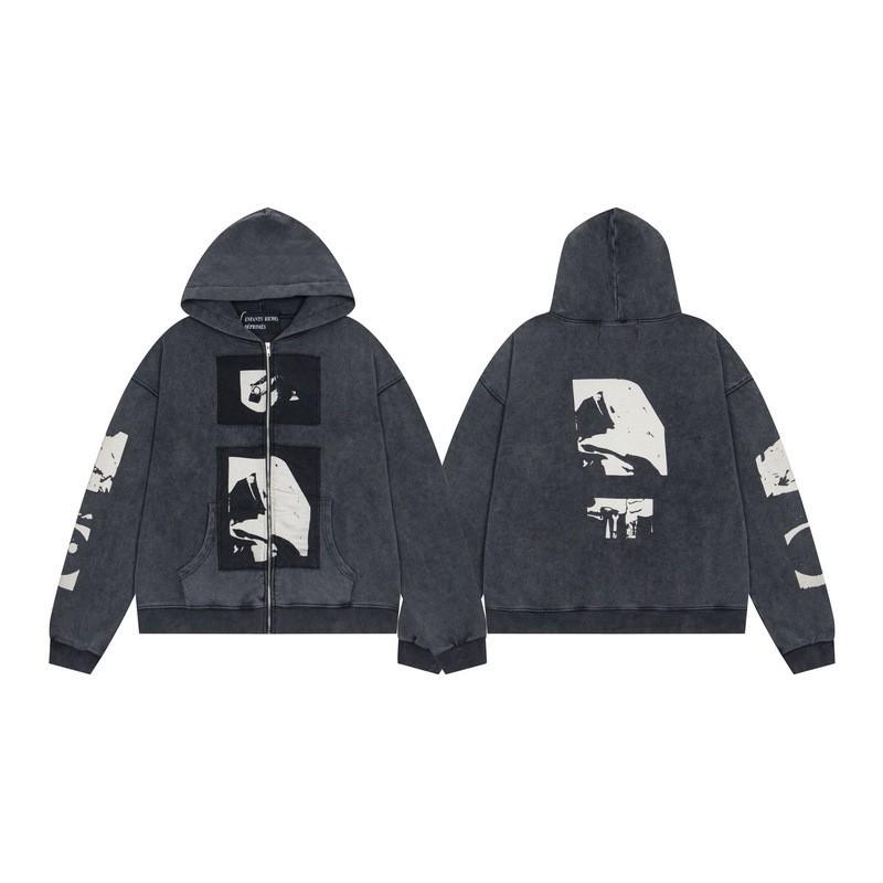2025 Unisex Oversized Hooded Sweatshirt With Vintage Character Print Loose Fit Streetwear Casual Top