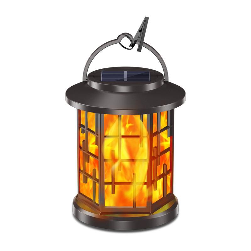 Solar Flame Lantern Vintage Outdoor Waterproof 20LED IP65 Solar Powered Garden Decor Landscape Lighting for Patio Yard Pathway