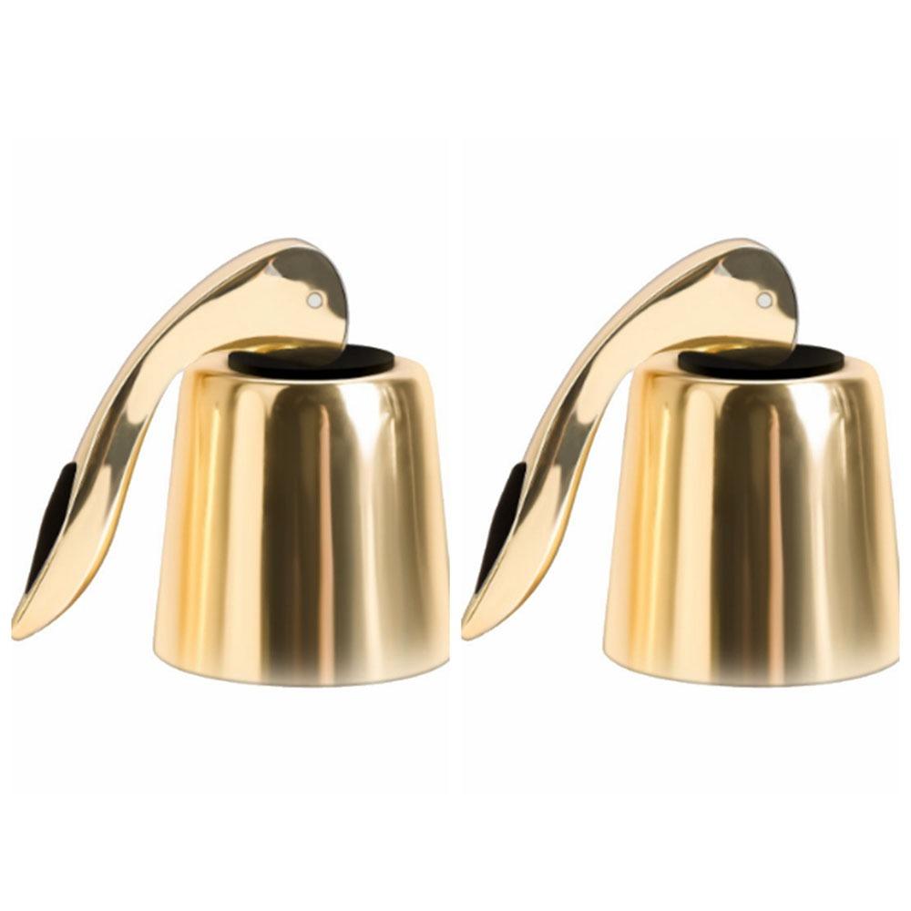 2pcs Creative Wine Saver Bottle Stopper Portable Vacuum Sealer Bottle Plug  for Wine Lovers