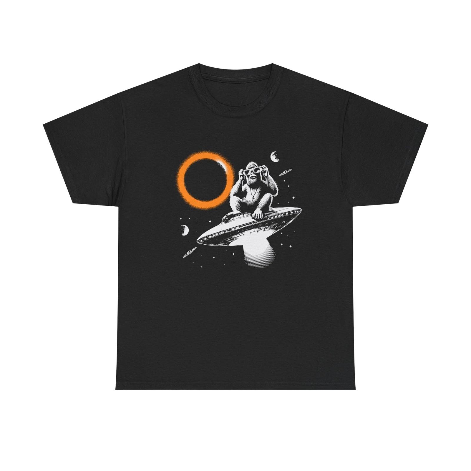 Space Monkey T-Shirt | UFO Alien Graphic Tee | Space Sci-Fi T-Shirt XL
