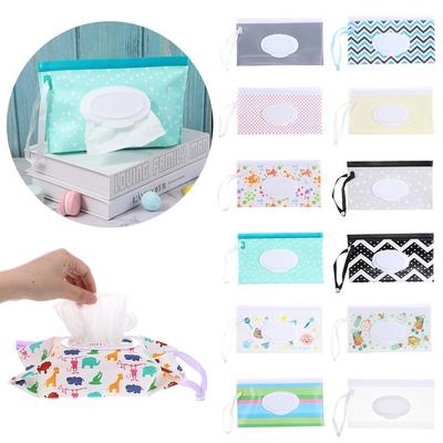 Stroller Accessories Cosmetic Pouch Flip Cover Tissue Box Useful Wet Wipes Bag