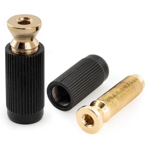 Musiclily Pro 7mm Tremolo Bridge Stud & Anchor Set, Metric, for Electric Guitars, Gold (Set of 2)