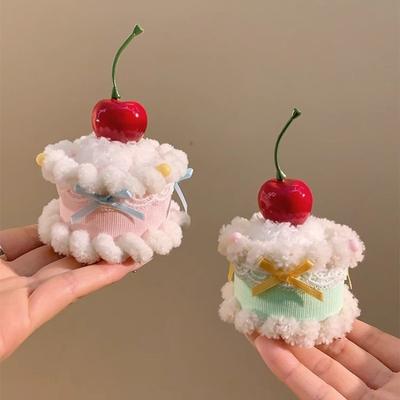 Lolita Lace Cute Cherry Cake Hair Clip Children Hairpins Headdress Headband Accessories Girls Hair Ornament Gifts