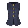 Damen Blazer Weste Schick Business Ärmellos Anzugweste Lässig Knopfleiste Büro Arbeit Weste Top