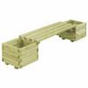 vidaXL Garden Bench with Planters Pine Wood Impregnated