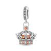 Copper Metal Princess Crown Charm Bead Component Cake Trojan Bead Component Pendant Bead Component Compatible With Authentic Original Necklace
