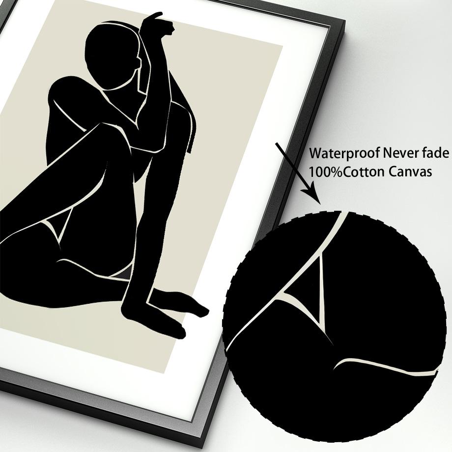 Minimalistické Abstraktní Body Line Figura Citáty Severské plakáty a tisky Nástěnné umění Obraz na plátně Dekor Obrazy do obývacího pokoje