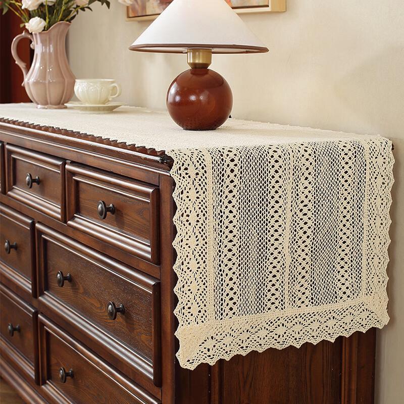 Crocheted Cotton Lace Table Runner
