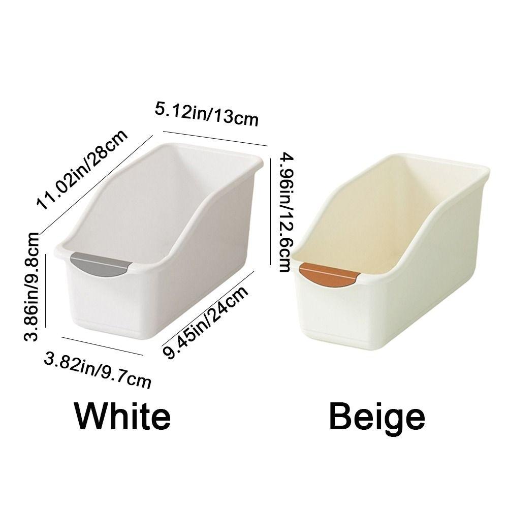 2pcs Anti-slip Under Sink Organizer Space Saving Snack Seasoning Basket Curved Storage Box Bathroom