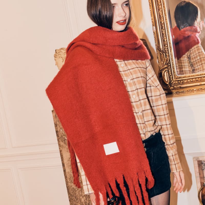 SILN Breiter langer Schal (ROT)