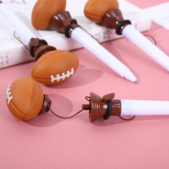 5 Piezas Bolígrafo Deportivo Divertido Aro Bolígrafo Bolígrafo Carcasa de Plástico Duradero Escritura Suave