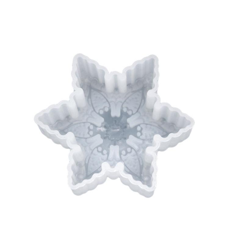 2026 Christmas Silicone Snowflake Mold Candle Soap DIY Aromatherapy Plaster Candle Decorating Mould Candy Chocolate Making Tools