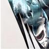 shark leaps out of the water polyester microfiber beach towel is highly absorbent, suitable for swimming and beach outings