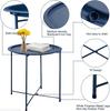 Portable End Table Metal Side Table Round Small Folding Tray Sofa Sidetable for Living Room Outdoor Camping Furniture