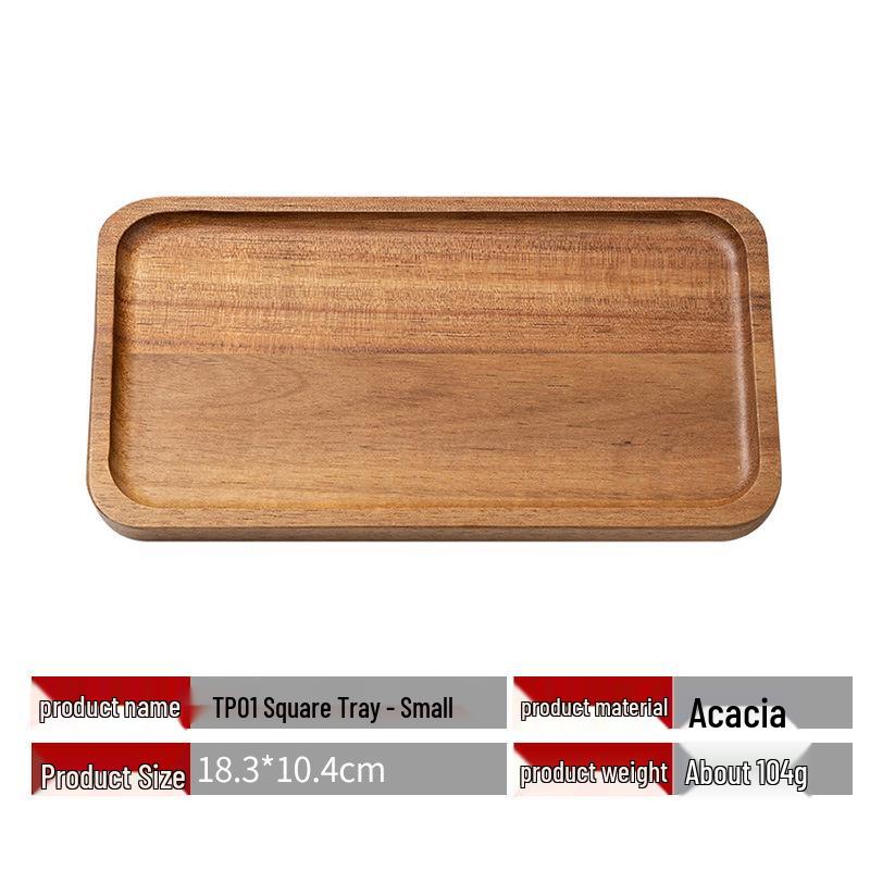 Multi-functional Japanese Acacia Wood Tea and Coffee Coaster Tray for Kitchen and Home