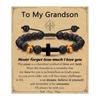 Adjustable Crosses Bead Bracelet for Boys Christening Confirmation Communion Gifts With Gifts Box Godson Son Grandson