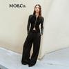 MO&Co. Women's 2024 Autumn Wool Blend Mid-Waist Straight Leg Trousers