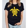 Nature Lover Sea Turtle Shirt Women Graphic Printed T-shirt Fashionable Casual Summer Round Neck Cotton Girls Short Sleeve