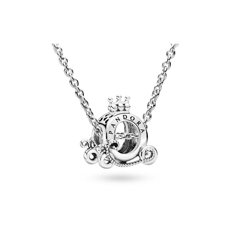 Pandora Crown Carriage Set 925 Silver Necklace Women s Silver ZT1019