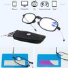 Ultra Thin Folding Reading Glasses For Men Women Metal Frame Comes With Portable Flat Hard Case