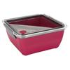 LUNCH BOX Divided WITH FORK Pink 2.6l Light