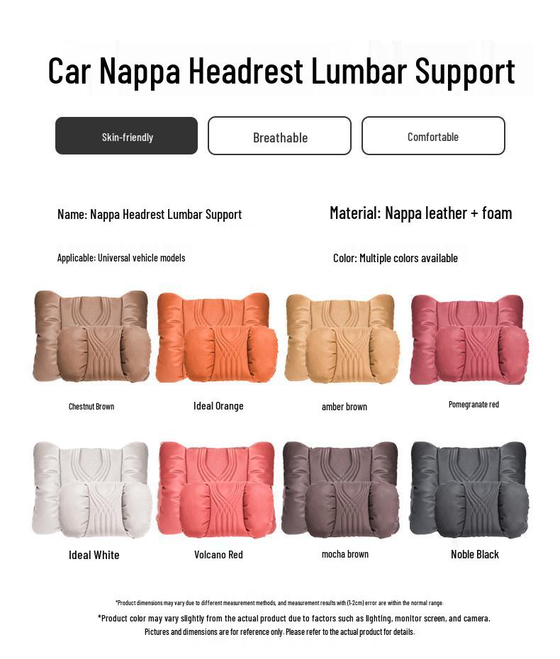 Universal Car Headrest & Lumbar Support Cushion Set for Maybach - All-Season Neck Protection