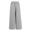 Women's Plus Size Striped Wide Leg Palazzo Pants Elastic High Waisted Baggy Loose Long Trousers