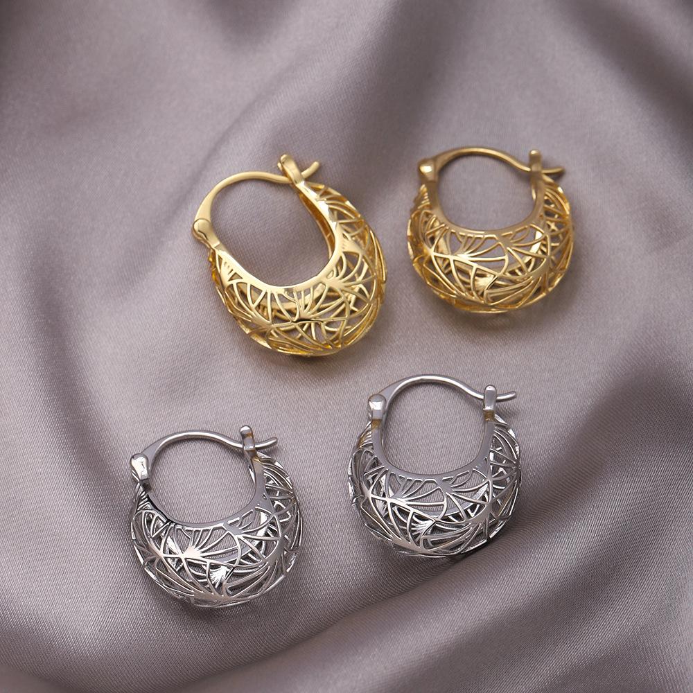 Vintage Irregular Woven Stud Earrings - Luxury Non-Fading European & American Style