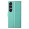 For Sony Xperia 1 VII Wallet Case Butterfly Floral Imprint PU Leather Phone Cover with Wrist Strap