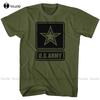Us Army Star Badge Logo Unisexs T Shirt Military Green America Soldier Armed Force Black And White Shirtfashion Tshirt Summer