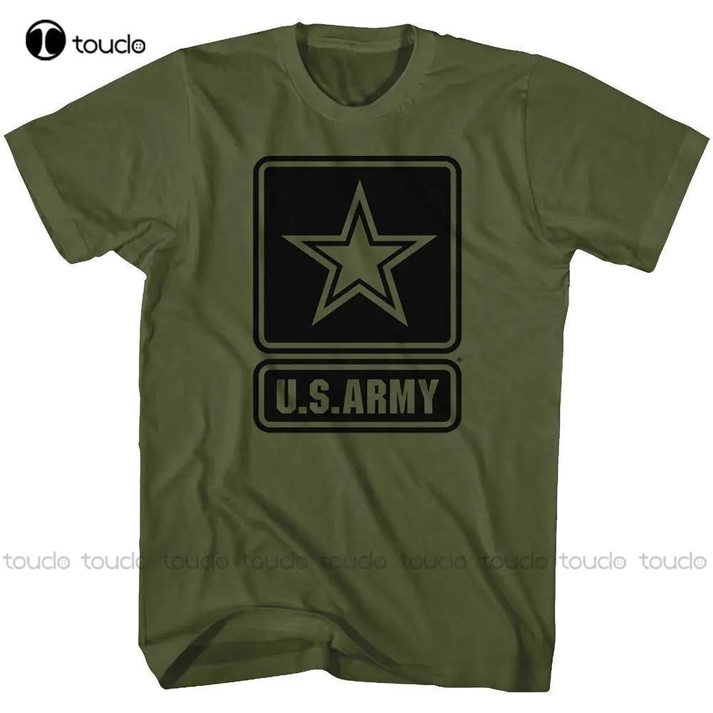 Us Army Star Badge Logo Unisexs T Shirt Military Green America Soldier Armed Force Black And White Shirtfashion Tshirt Summer