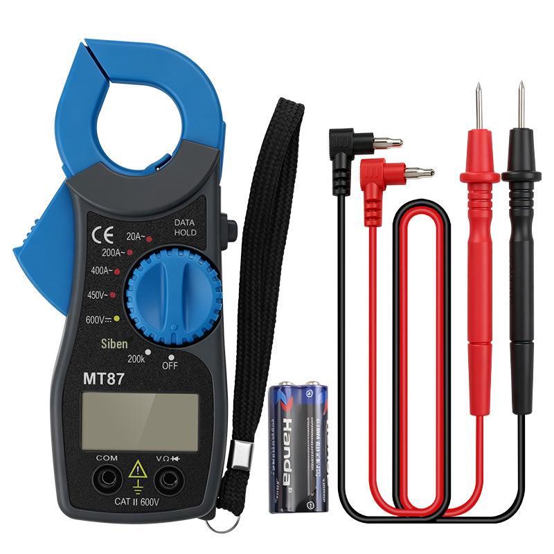 MT87 Blue Jaw Digital Clamp Multimeter - High Precision Mini Electrician Meter