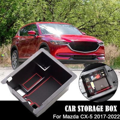 Center Console Armrest Box Storage for Mazda CX-5 2017- 2025 CX5 Interior Accessories Box Stowing Tidying ABS Container T5P8