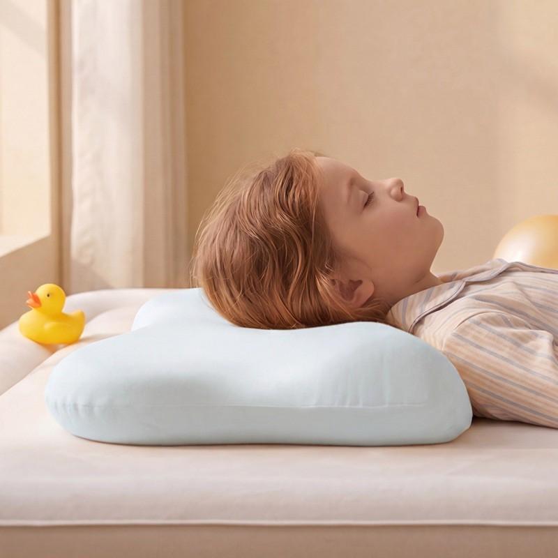 Infant Memory Foam Pillow Newborns Kids Toddler Neck Support Breathable Washable Cotton Cover
