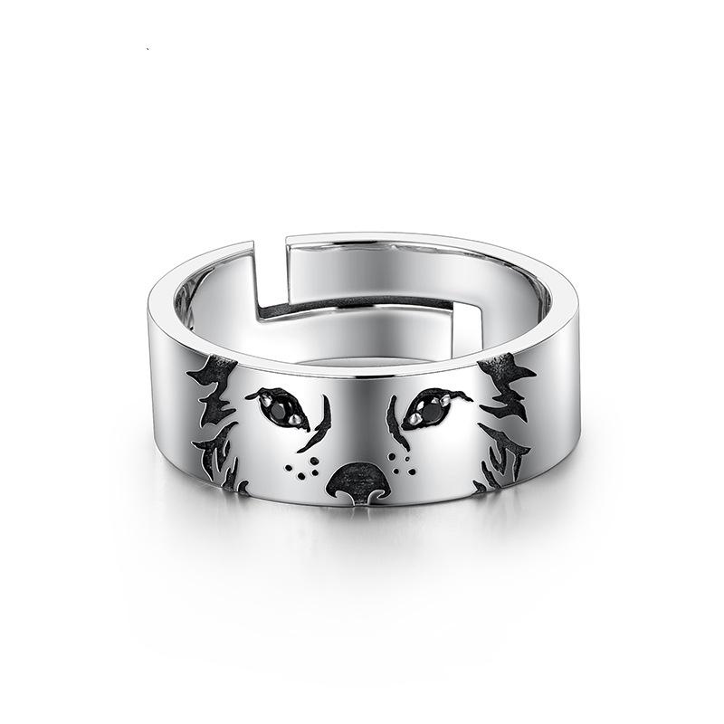 Yin Taifei Silver Thai Puppy Men s Trendy Open Band Ring Adjustable Open Ring