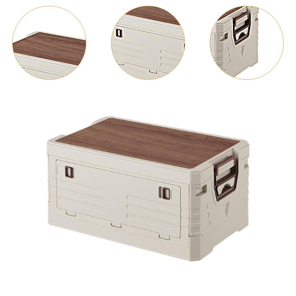 Storage Bin, Camping Box with Handle, Folding for Fishing