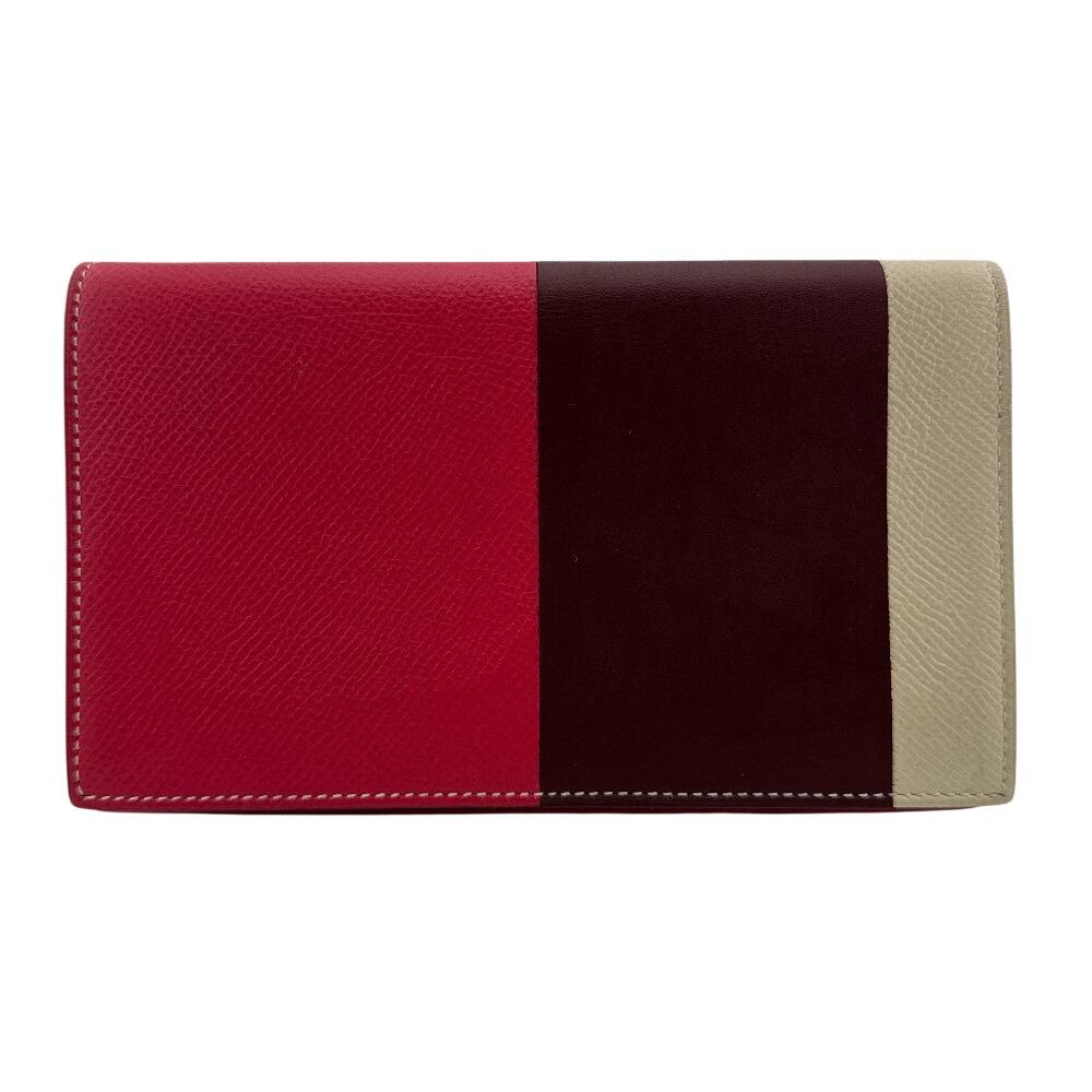 

HERMES Tricolor leather Agenda Vision Notebook cover pink leather Used