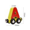27pcs Wooden Alphabet Train Toys Early Educational Edge Polished Colorful Letter Train for Toddler