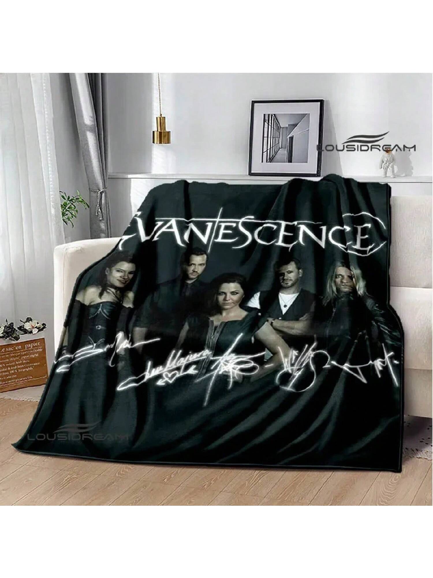 

EvaneScence Retro Printed Blanket - Warm Blanket - Flannel Blanket - Bed Linings - Home Travel Blanket - Birthday Gift 75X95CM серый