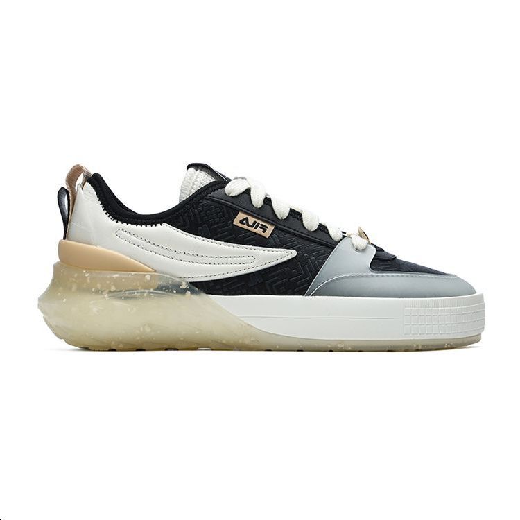 FILA Mix Fabric Top Layer Cowhide TPU Dragon Scale Low-Top Sneakers Women sneakers Black F12W313201FBC