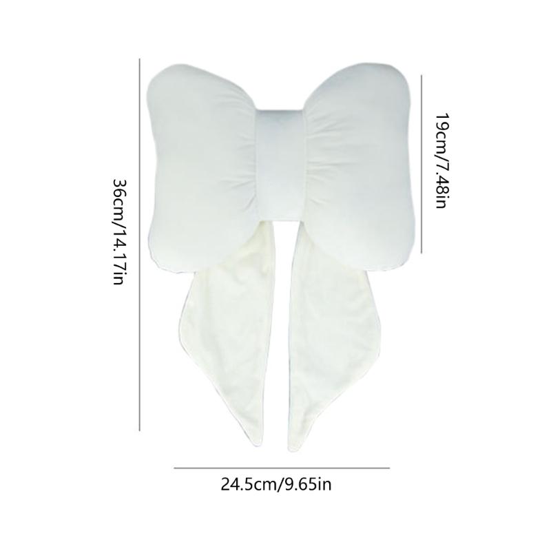 Lumbar Support Pillow Middle/Lower Back Support Bowknot Cushion Used for Car Seats, Office Chairs, Recliners